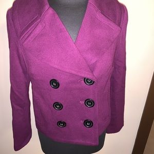 INC Purple Short Peacoat